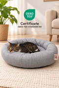 Premium Kedi ve Köpek Yatağı, Yıkanabilir, Kaydırmaz Tabanlı, Peluş Wellsoft Kumaş Yatak