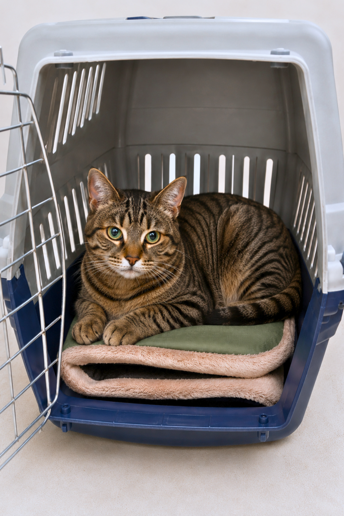 4 Mevsim Kedi ve Köpek Matı, 40x60 cm | Sıcak & Soğuk Kullanılabilen Jel Dolgulu Minder Yatak - Haki