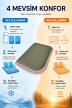 4 Mevsim Kedi ve Köpek Matı, 40x60 cm | Sıcak & Soğuk Kullanılabilen Jel Dolgulu Minder Yatak - Haki