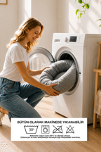 Premium Kedi ve Köpek Yatağı, Yıkanabilir, Kaydırmaz Tabanlı, Peluş Wellsoft Kumaş Yatak