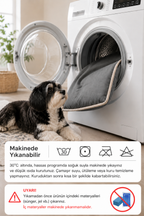 Serinletici Mat 40x60 cm, 4 Mevsim Kedi ve Köpek Matı | Sıcak & Soğuk Kullanılabilen Jel Dolgulu Minder Yatak - Gri