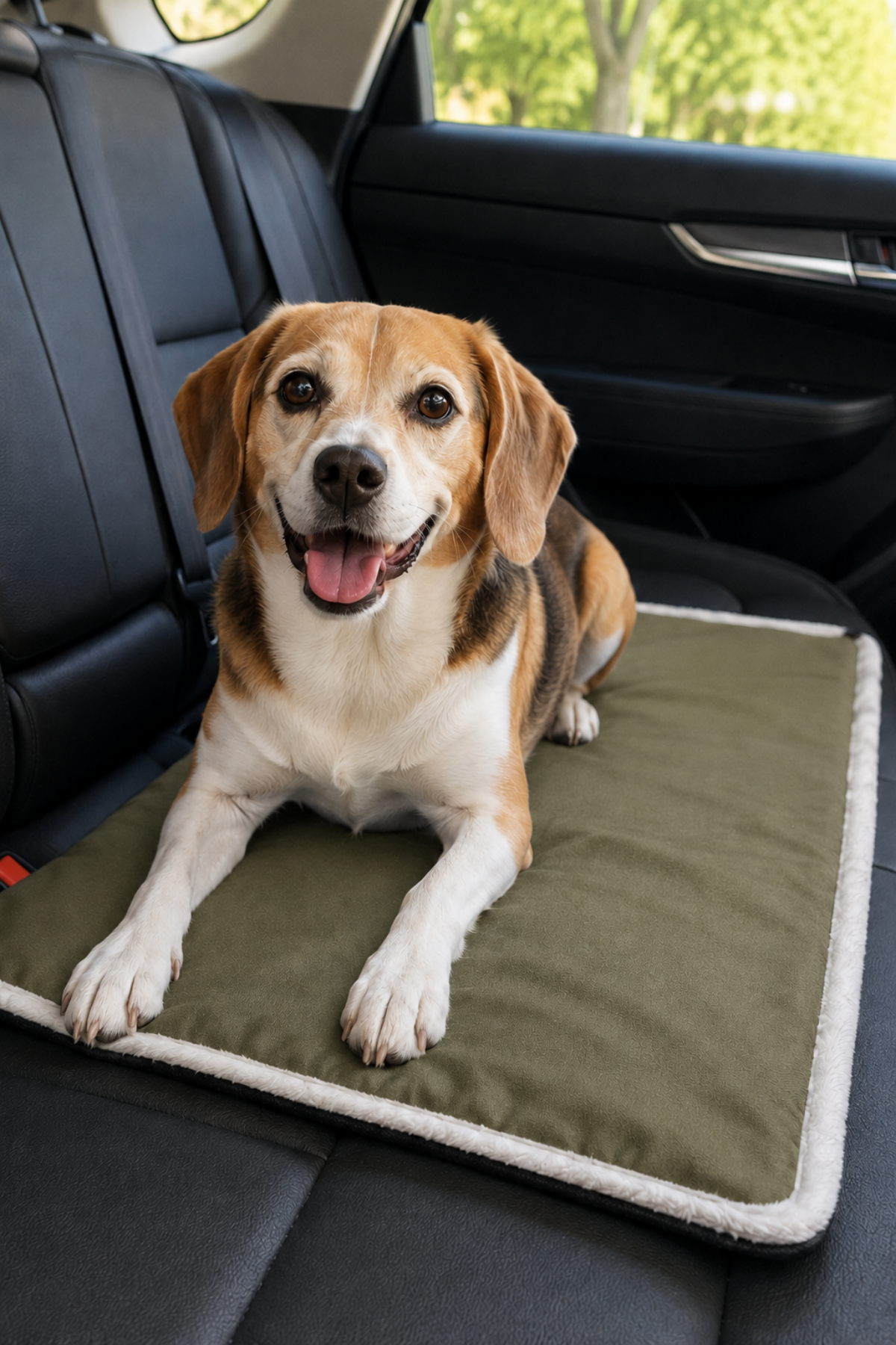 Serinletici Mat 40x60 cm, 4 Mevsim Kedi ve Köpek Matı | Sıcak & Soğuk Kullanılabilen Jel Dolgulu Minder Yatak - Haki